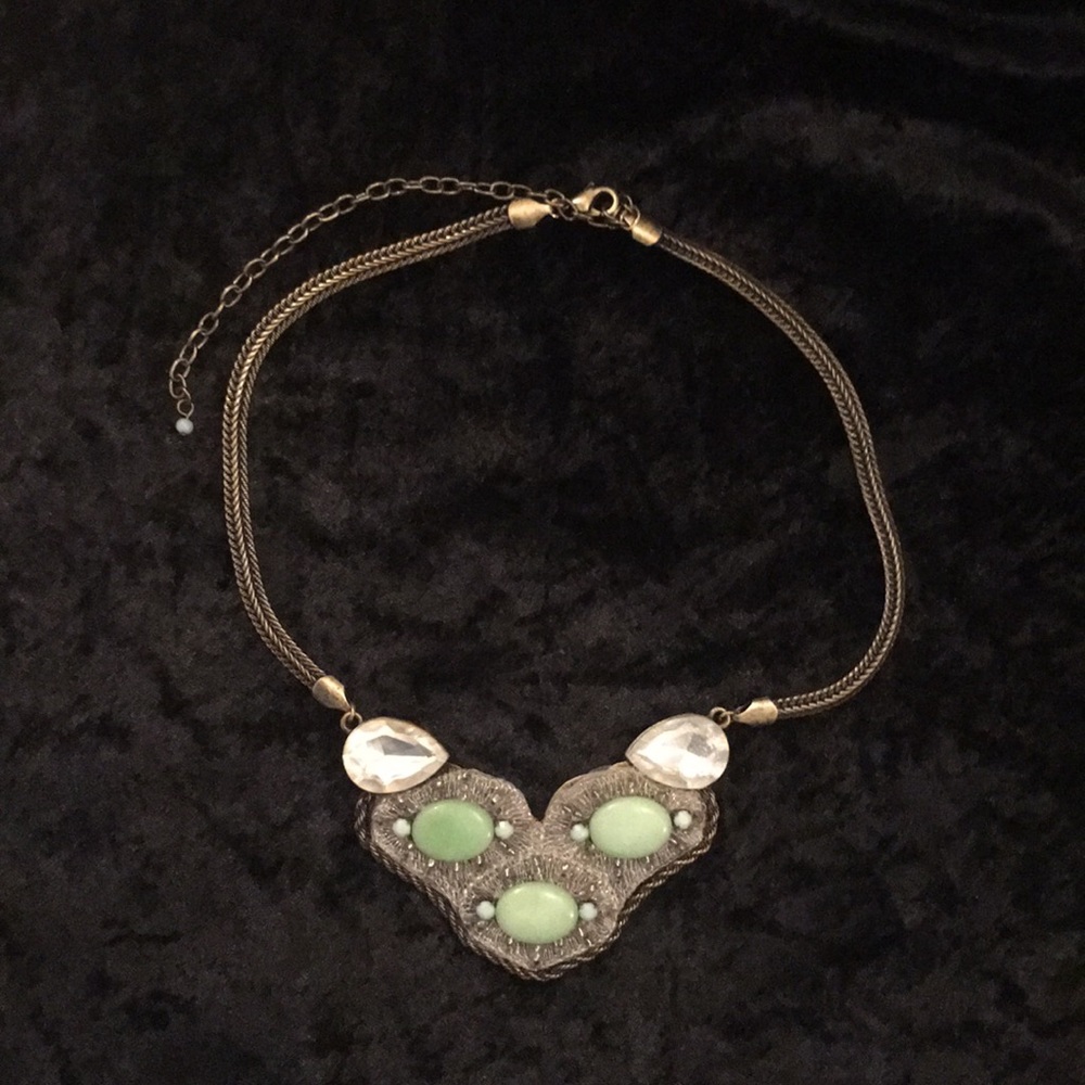 statement gemstone necklace